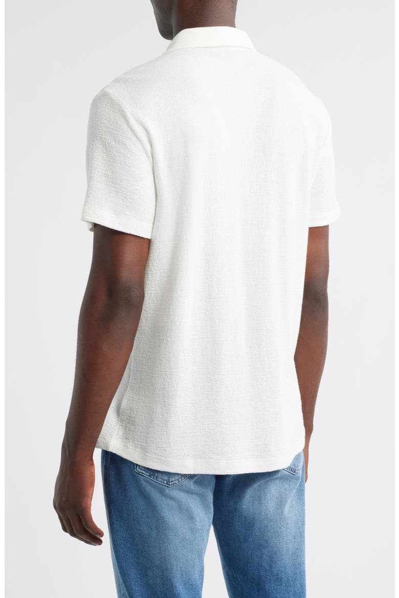 Newman Short Sleeve Knit Button-Up Shirt, Alternate, color, WHITE