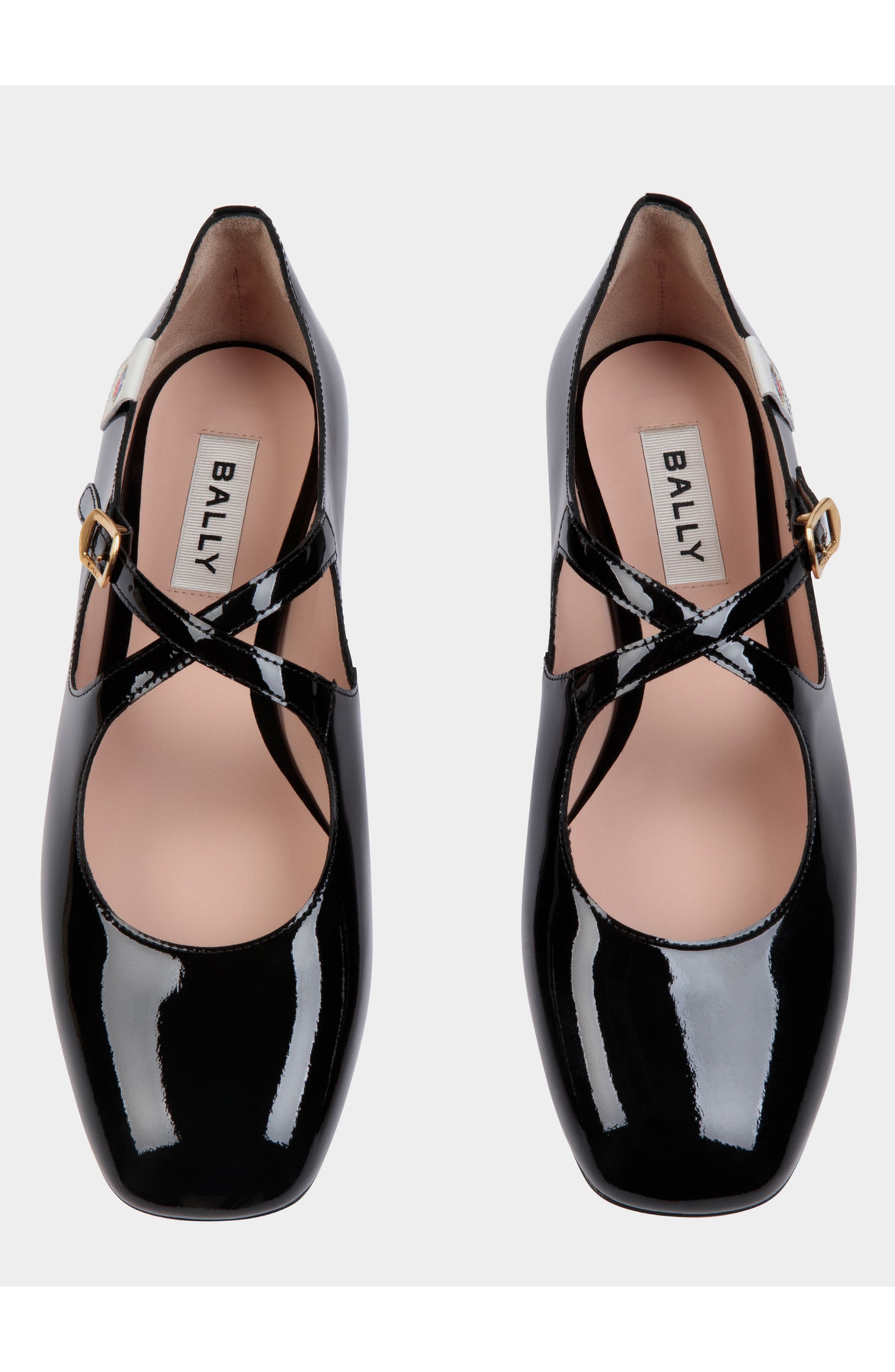 Bally rina Flat In Andorra Patent Leather, Alternate, color, 