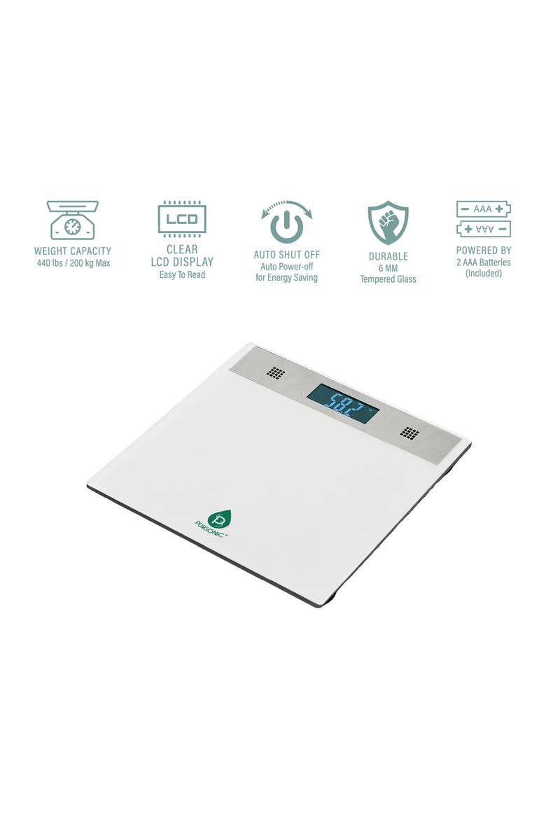 Bilingual Talking Bathroom Scale, Alternate, color, White