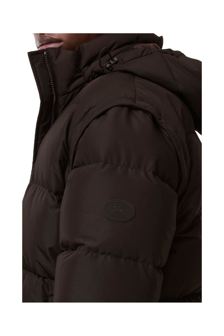 Detachable Sleeve Bideford Puffer Jacket, Alternate, color, Chocolate brown