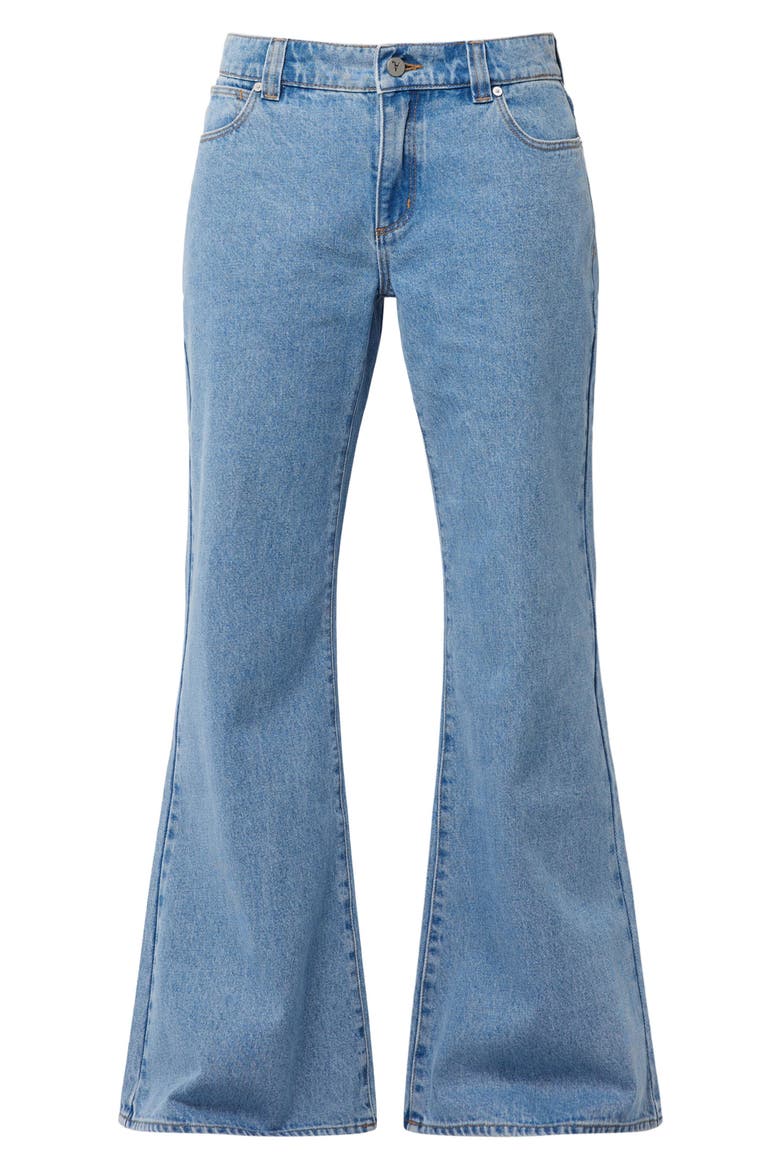 '99 Gigi Baggy Flare Leg Jeans, Alternate, color, MID BLUE