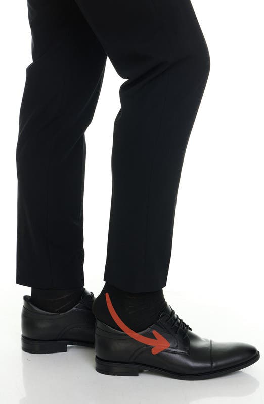 Marc Joseph New York Baker Street Hands Free Technology Leather Cap Toe Dress Oxford, Alternate, color, Black Grainy Leather