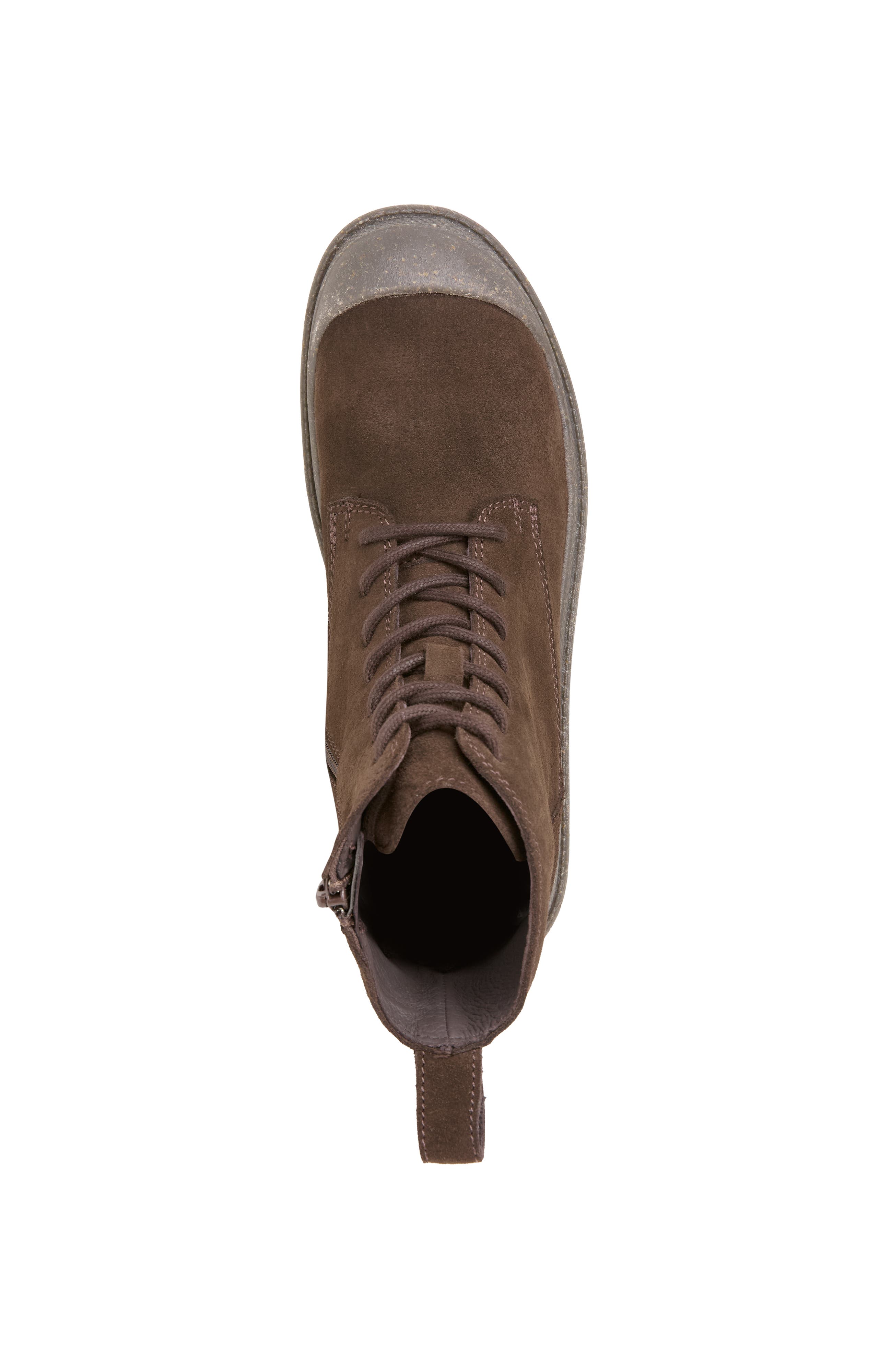 Toe Cap Lace Up Boot, Alternate, color, Chocolate