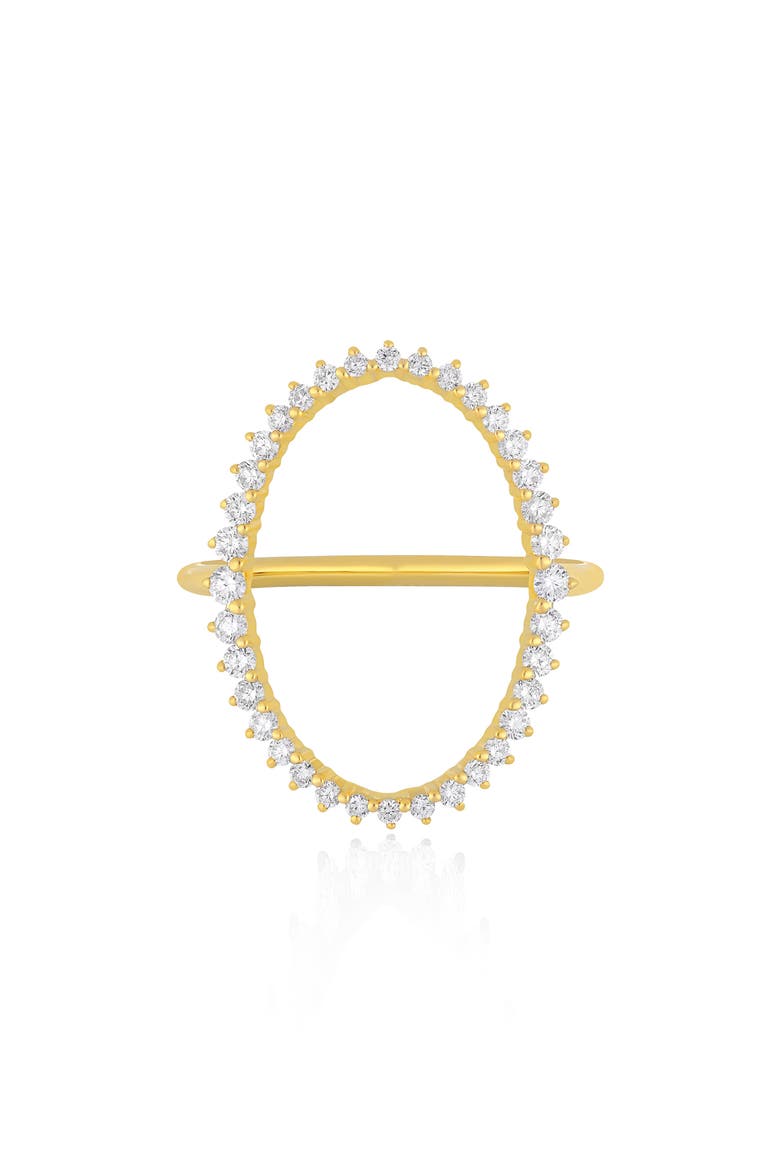 Graduated Diamond Oval Ring, Main, color, 14K YELLOW GOLD