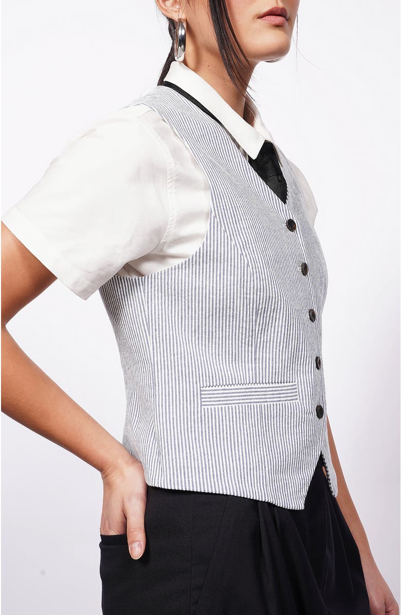 WILDFANG The Empower Seersucker Vest, Alternate, color,