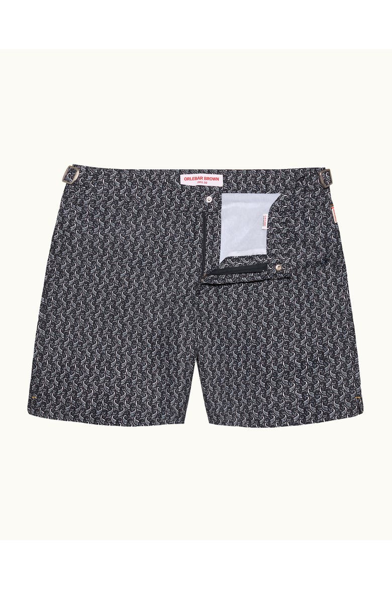 Bulldog Exclusive-Print Mid-Length Swim Shorts, Main, color, NIGHT IRIS