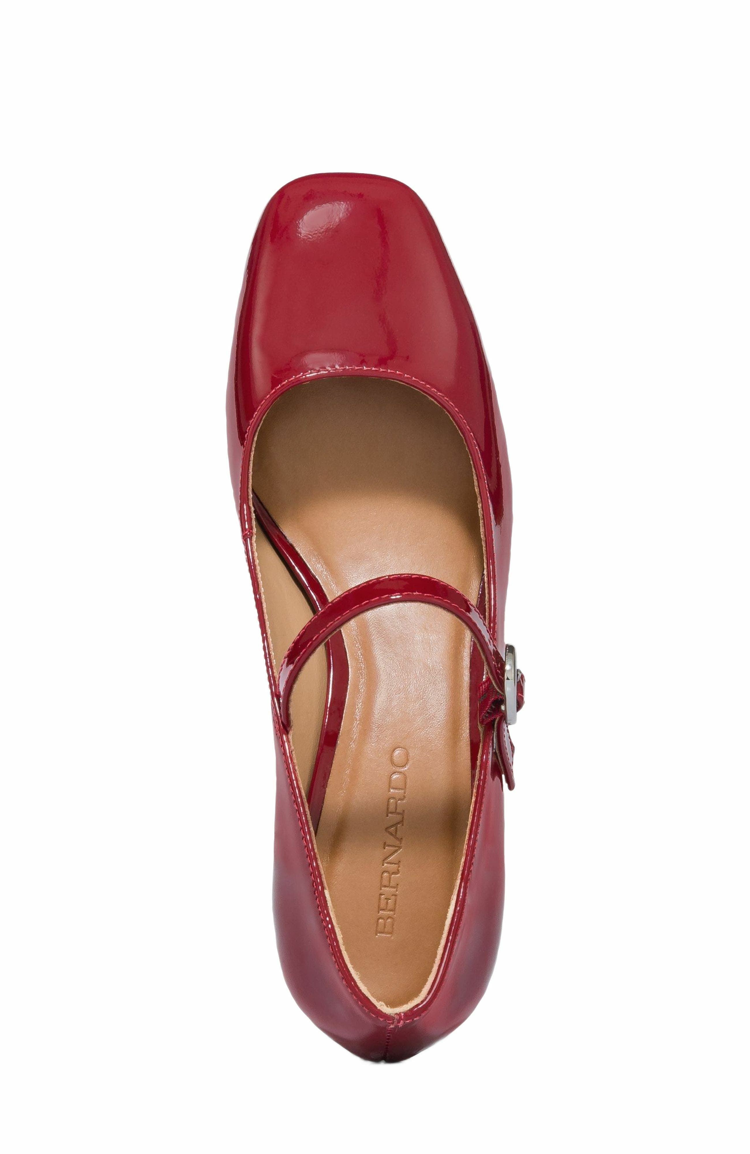Ancona Block Heel Mary Jane, Alternate, color, DARK RED
