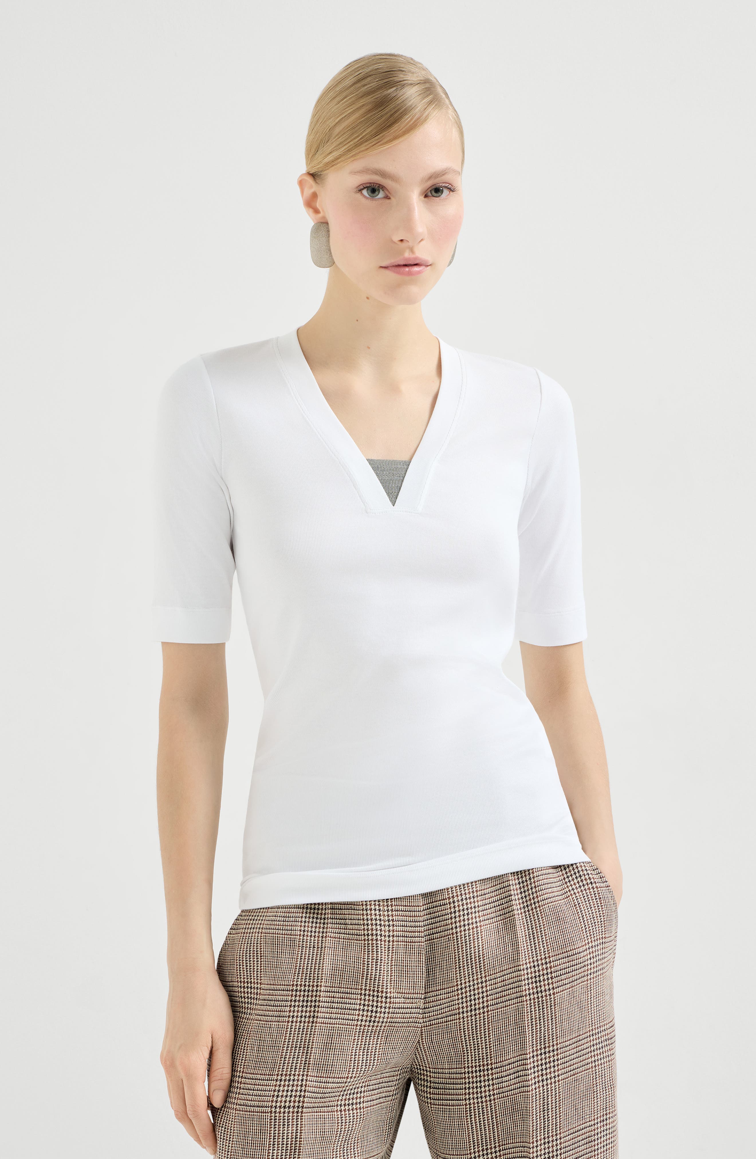 Ribbed jersey T-shirt - image 3