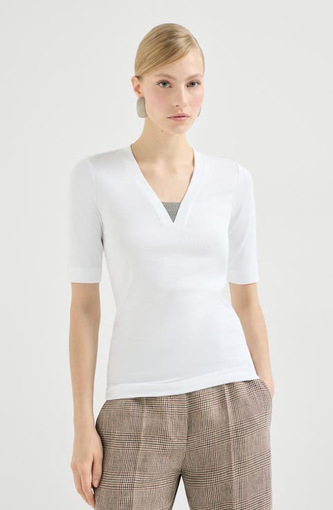 Ribbed jersey T-shirt