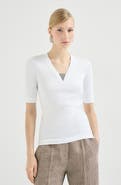 Brunello Cucinelli Ribbed jersey T-shirt