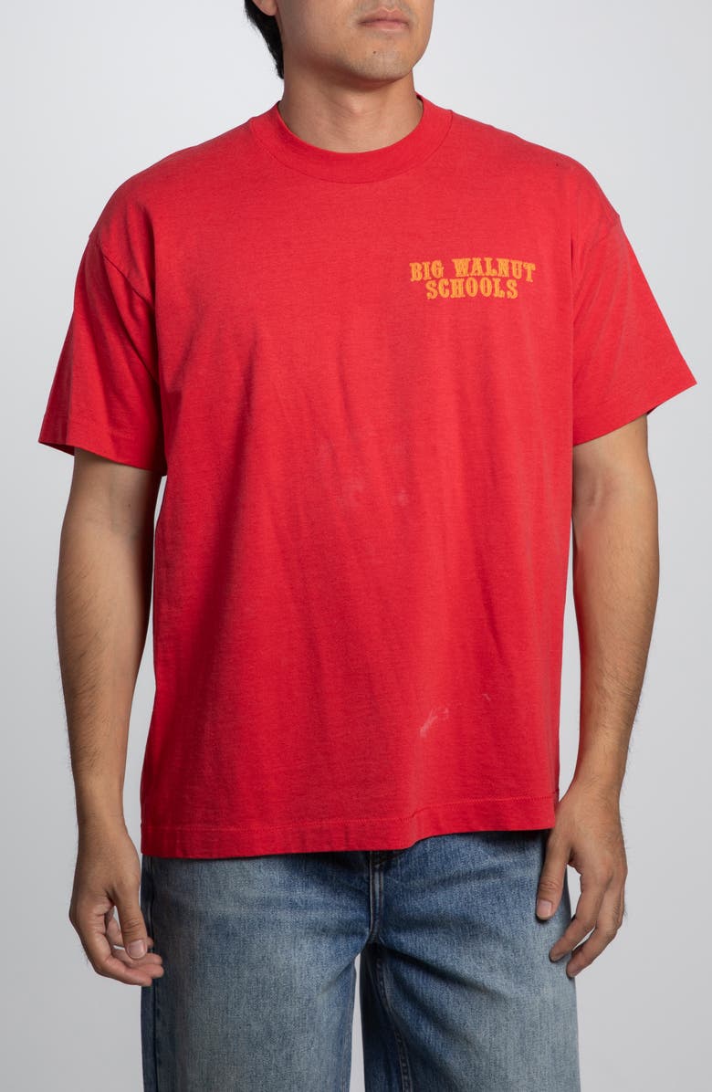 Elwood Vintage Big Walnut Schools Tee, Main, color, Red