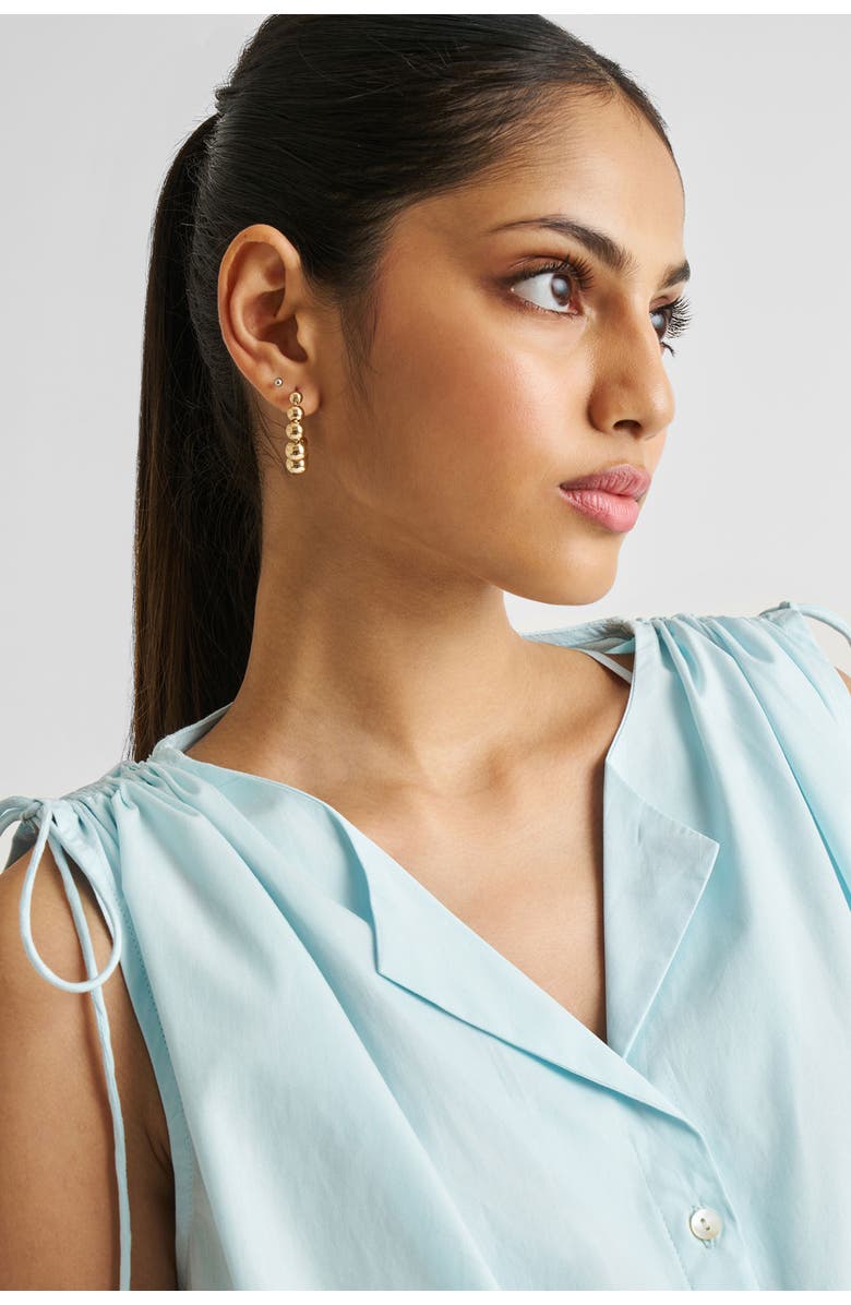 Reistor Shirt dress with Shoulder Tie Details, Alternate, color, Summer Blue