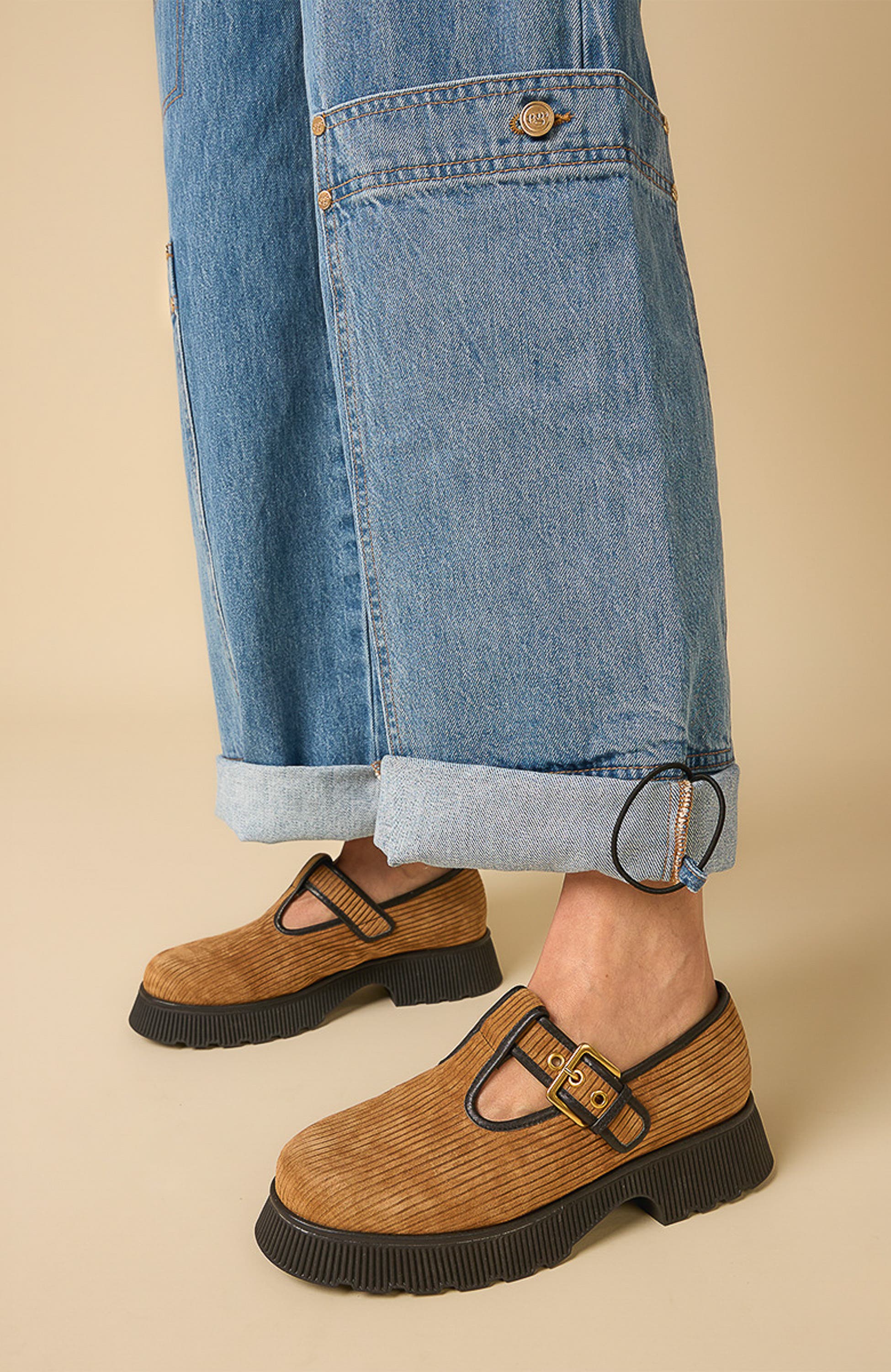 Remi Mary Jane Platform Loafer, Alternate, color, Toffee