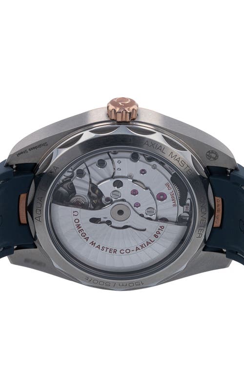 WATCHFINDER & CO. WATCHFINDER & CO. OMEGA PREOWNED 2024 AQUA TERRA 150M GENTS RUBBER STRAP WATCH, 41MM
