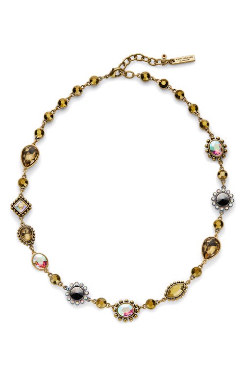 Kurt Geiger London Eagle Head Crystal Collar Necklace In Gold