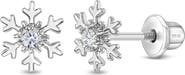 In Season Jewelry Icy Snowflake Earrings