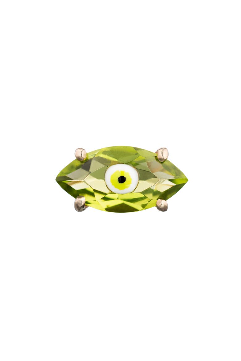 Eye Single Stud Earring, Main, color, LIME GREEN