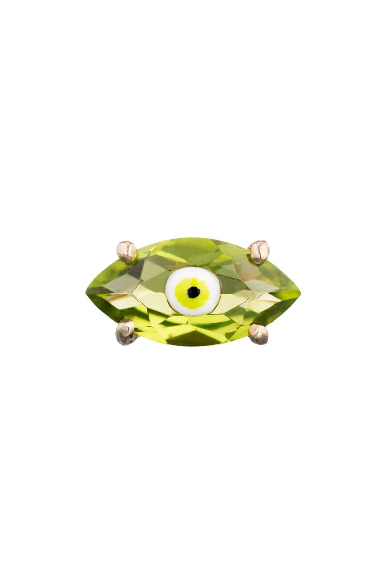 Bea Bongiasca Eye Single Stud Earring, Main, color, Lime Green
