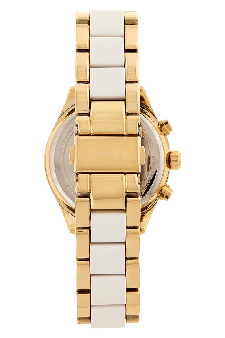 Chronograph Stainless Steel Bracelet Watch, 38mm, Alternate, color, TWO TONE GOLD