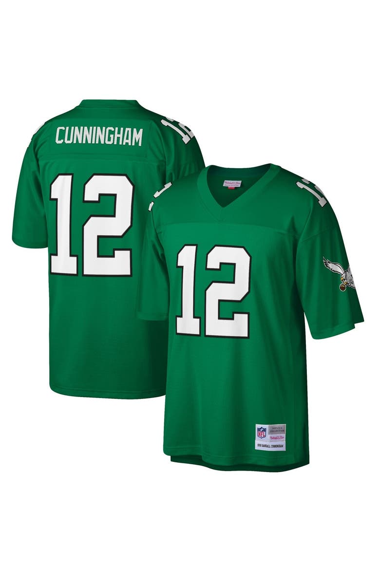 Men's Mitchell & Ness Randall Cunningham Kelly Green Philadelphia Eagles Big & Tall 1990 Retired Player Replica Jersey, Main, color, Kelly Green