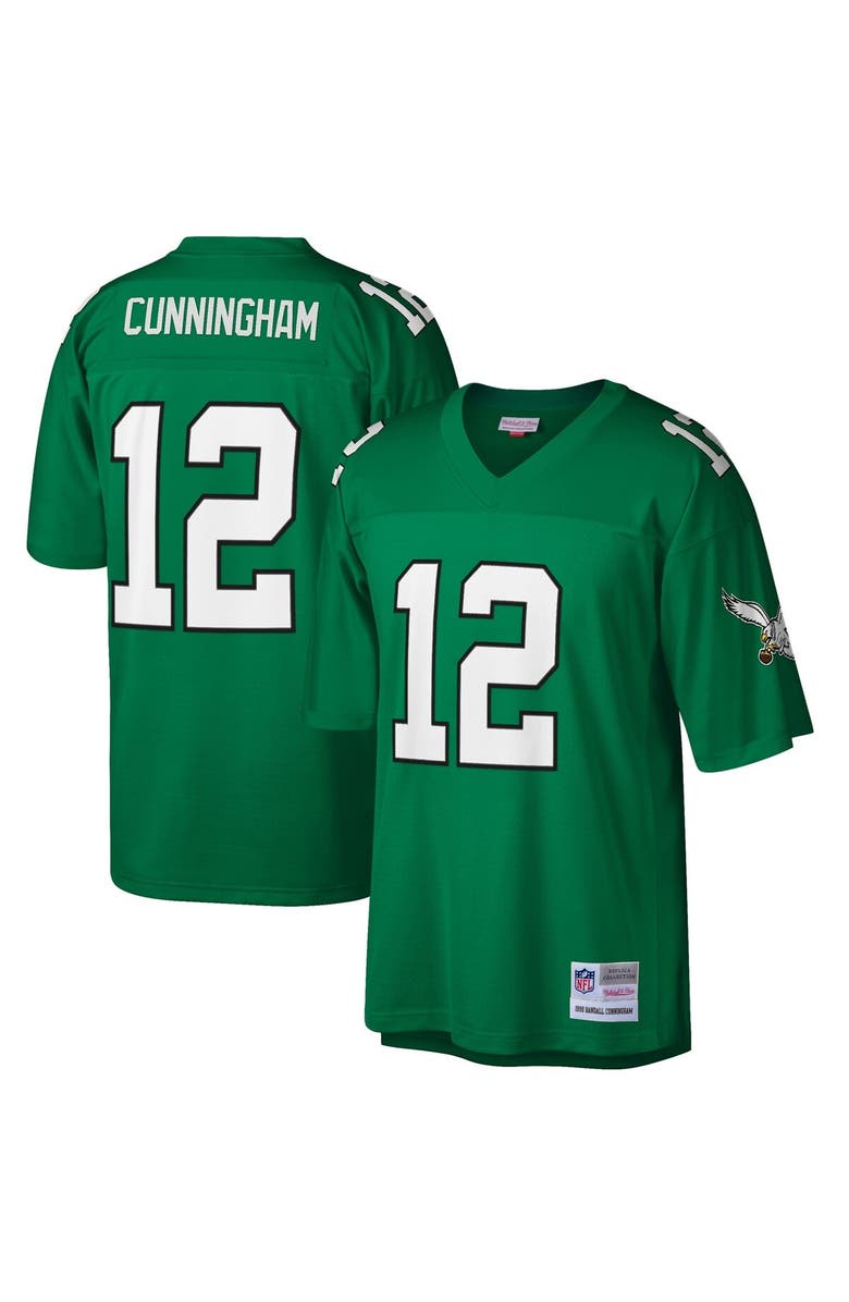 Mitchell & Ness Men's Mitchell & Ness Randall Cunningham Kelly Green Philadelphia Eagles Big & Tall 1990 Retired Player Replica Jersey, Main, color, Kelly Green