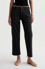AG Analeigh High Waist Ankle Straight Leg Twill Pants