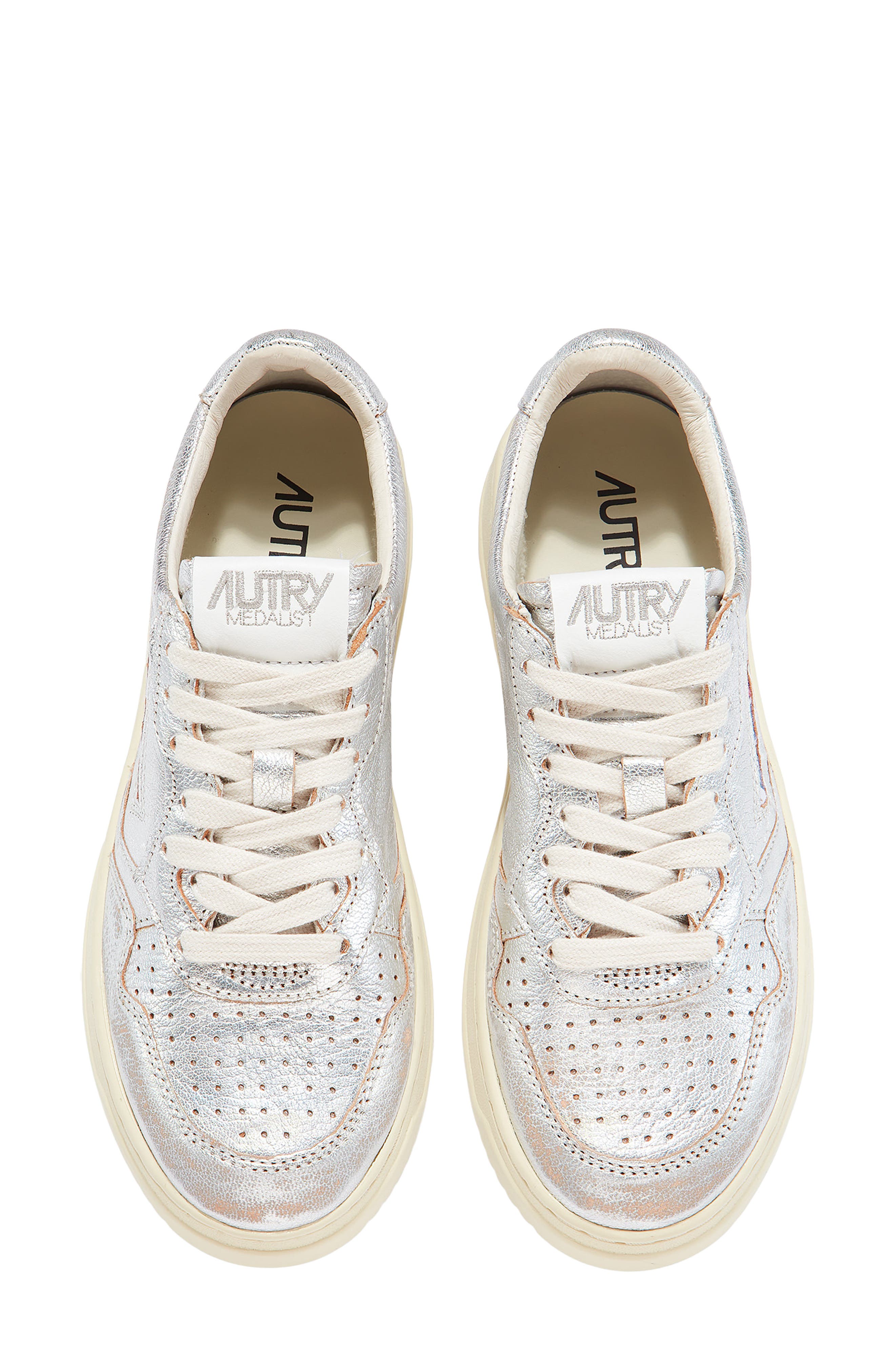 AUTRY Medalist Low Sneaker, Alternate, color, Metallic Silver