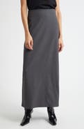 LOULOU DE SAISON Samos Stretch Wool Grain de Poudre Pencil Skirt