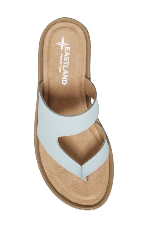 Eastland Laurel Leather Platform Wedge Sandal In Blue