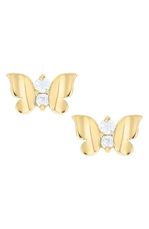 Mignonette 14K Gold & Cubic Zirconia Butterfly Stud Earrings  product
