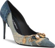 Dolce&Gabbana Charm Embellished Pointed Toe Pump
