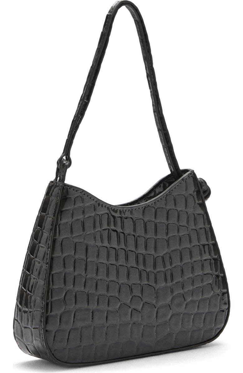 MANGO Croc Embossed Faux Leather Shoulder Bag, Alternate, color,
