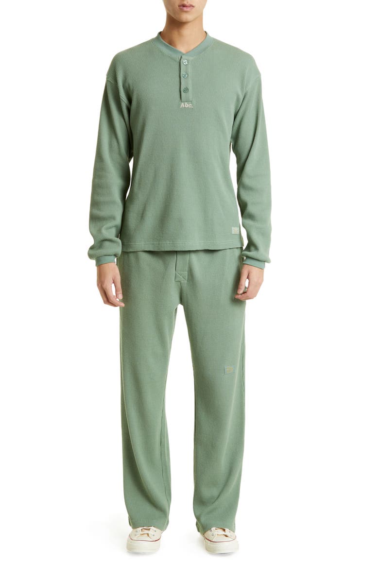 Advisory Board Crystals Abc. 123. Waffle Knit Henley, Alternate, color,