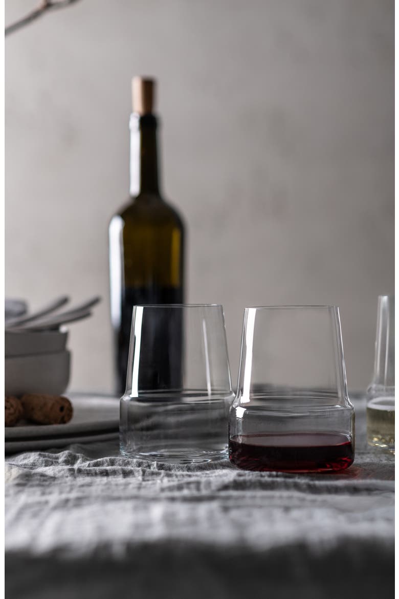 Level Set of 2 Red Wine Glasses, Alternate, color, CLEAR