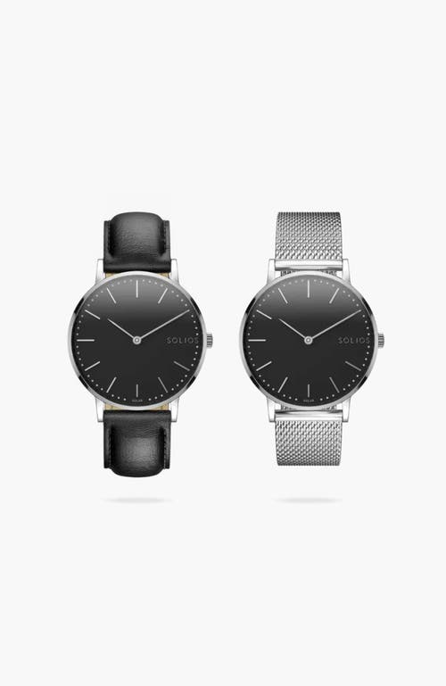 Solios Watches The Solar Classic Bundle | Black Dial