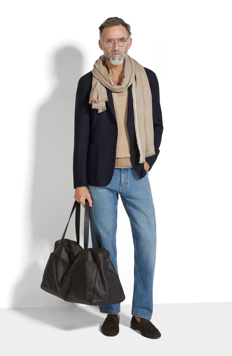 ZEGNA Deconstructed Oasi Cashmere Sport Coat, Alternate, color, Navy Solid