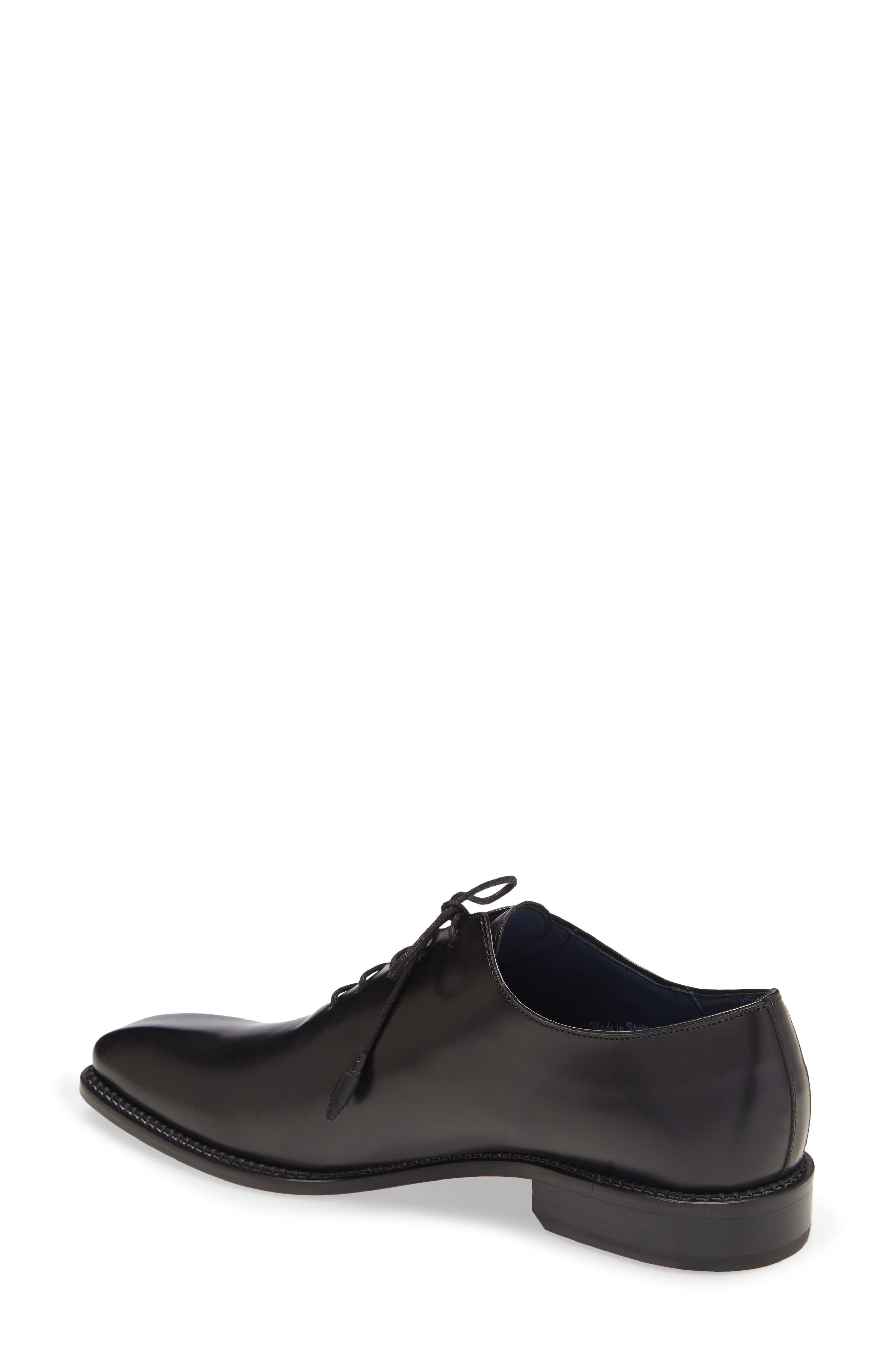 Enterprise Wholecut Oxford, Alternate, color, BLACK LEATHER