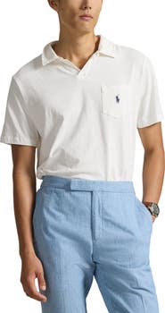 Polo Ralph Lauren Johnny Collar Cotton & Linen Pocket Polo