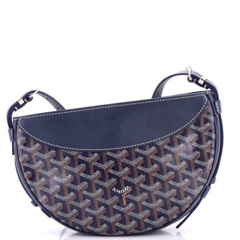 Hirondelle Shoulder Bag Coated Canvas and Leather