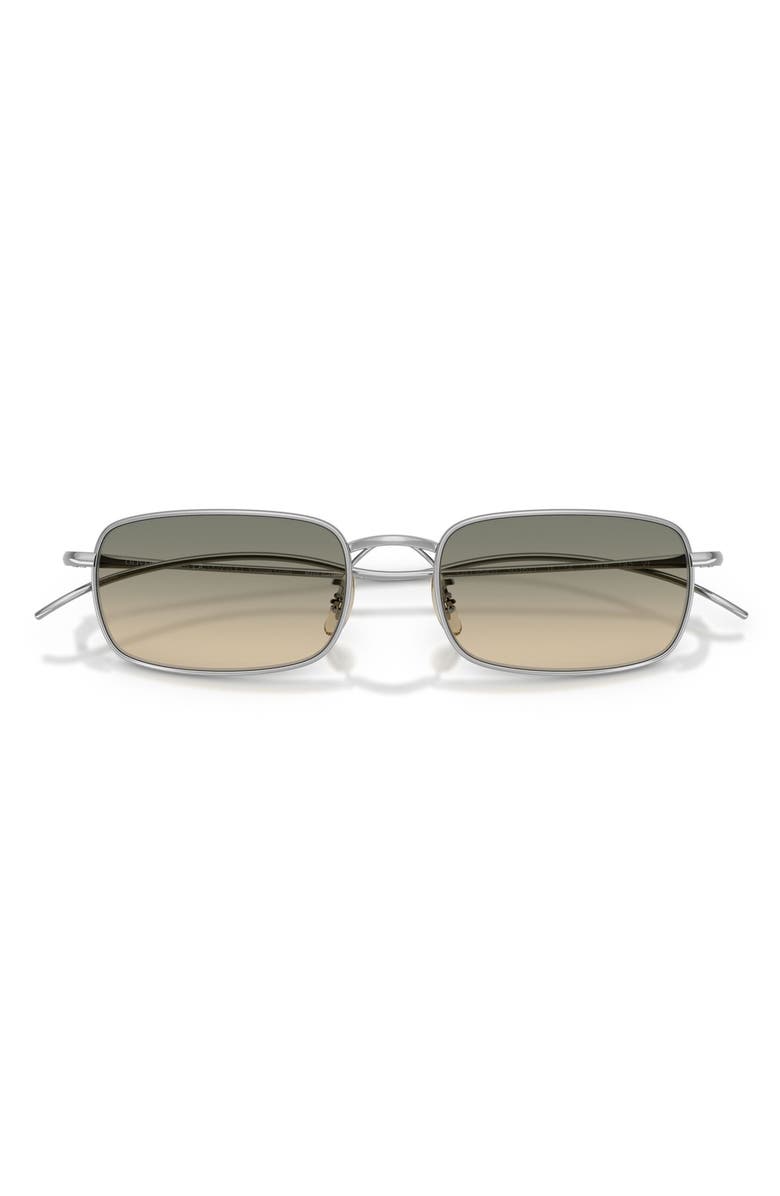 Oliver Peoples TK-14 53mm Rectangular Sunglasses, Alternate, color, Silver / Enoki Gradient