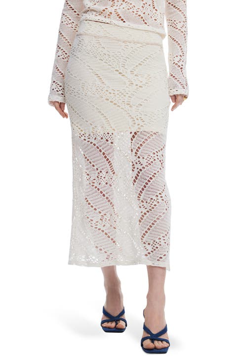 Open Stitch Knit Skirt