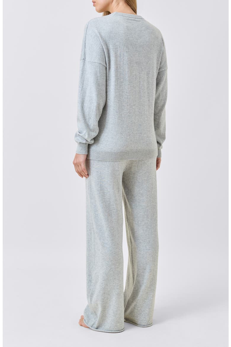 Cotton & Cashmere Straight Leg Pajama Pants, Alternate, color, GREY