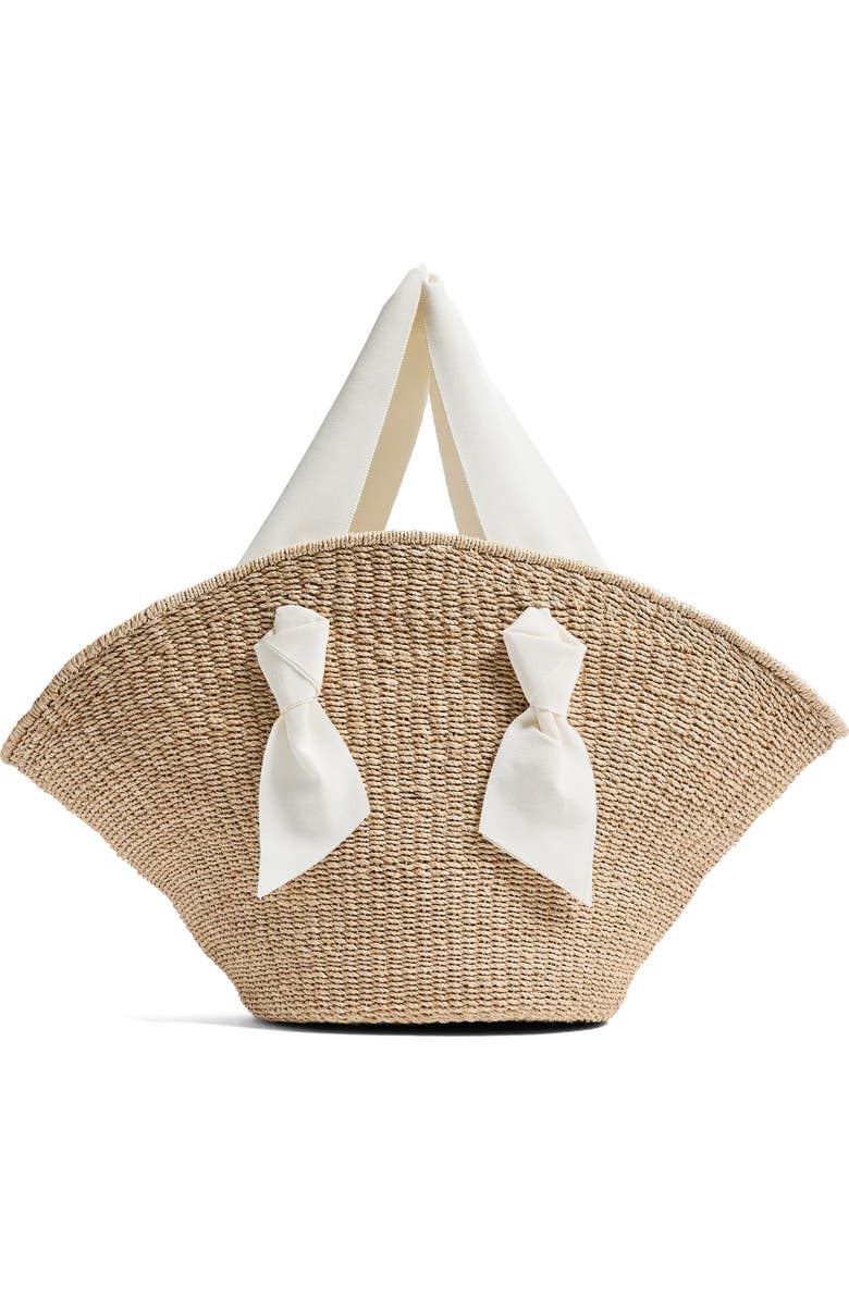 Pamela Munson Petite Isla Bahia Riviera Woven Tote, Main, color, Natural/ White