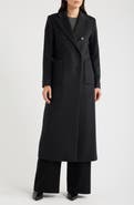 Lauren Ralph Lauren Double Breasted Longline Wool Blend Coat