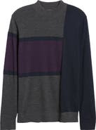 Robert Barakett Sagle Colorblock Wool Mock Neck Sweater