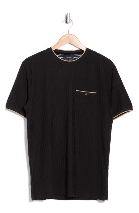 Textured Geo Crewneck T-Shirt