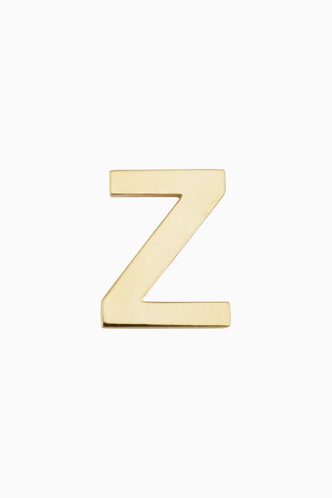 14K Gold Initial Reaction Single Stud