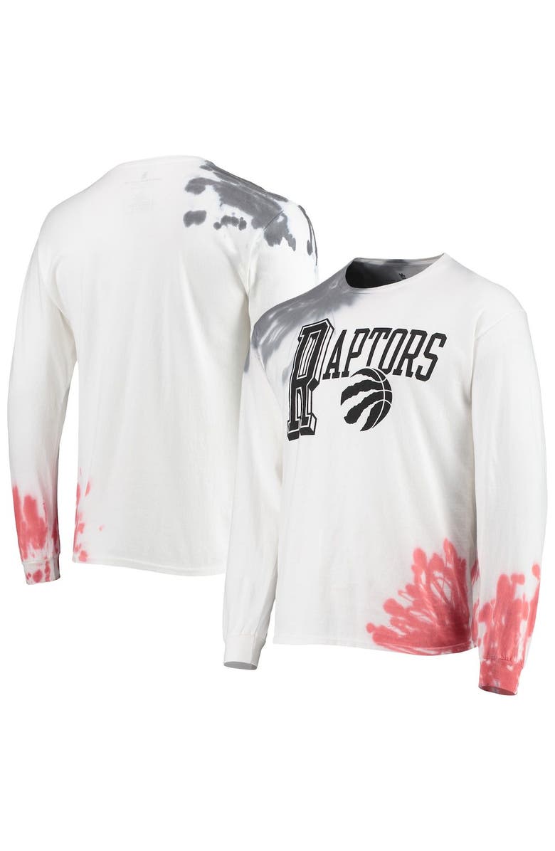Junk Food Men's Junk Food White Toronto Raptors Tie-Dye Long Sleeve T-Shirt, Alternate, color, 