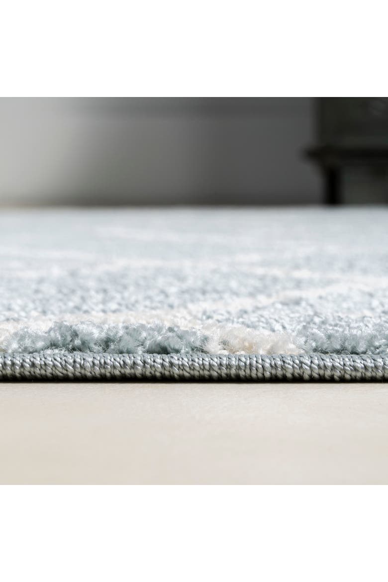 Tumbling Blocks Modern Geometric Area Rug, Alternate, color, Light Blue/White