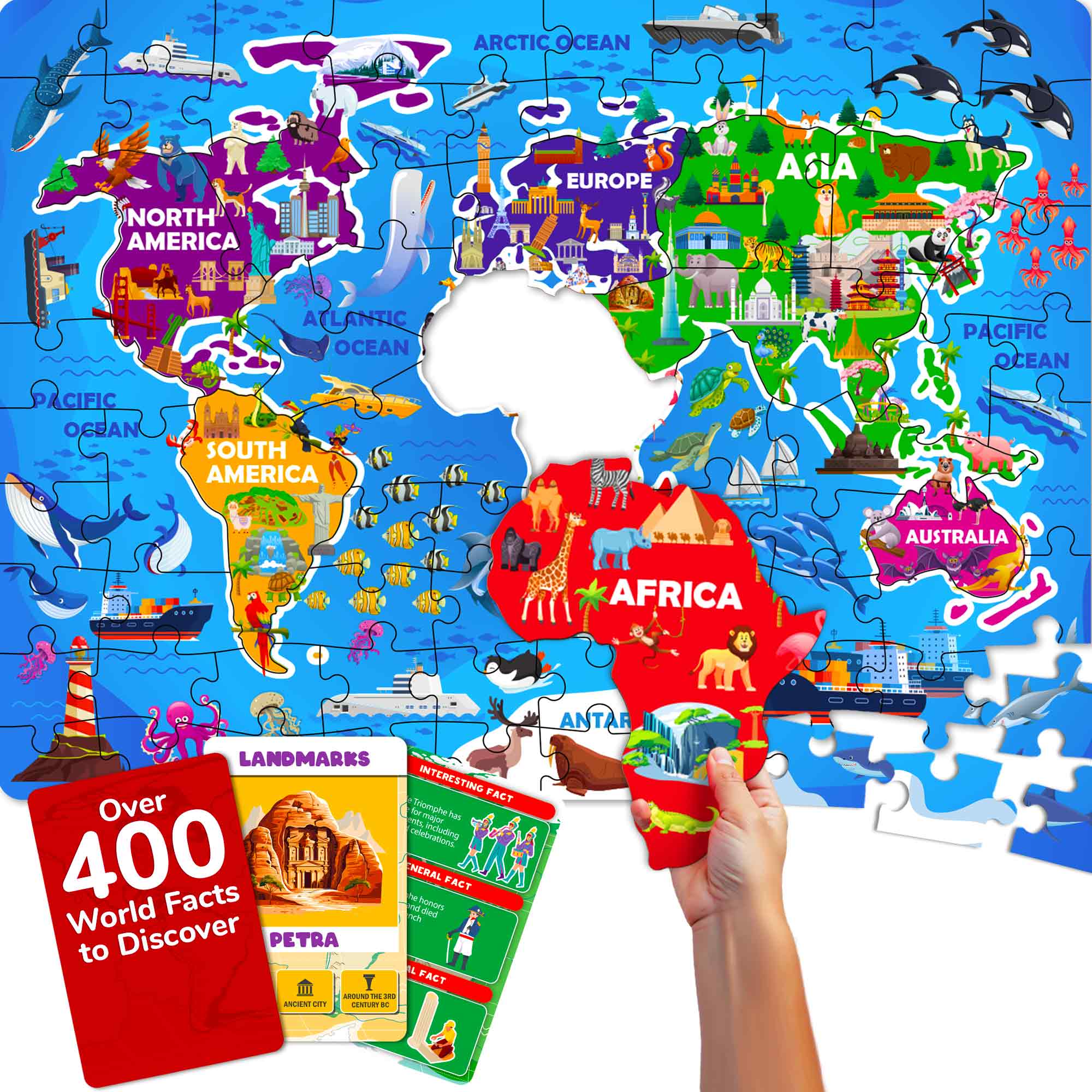70Pcs World Map